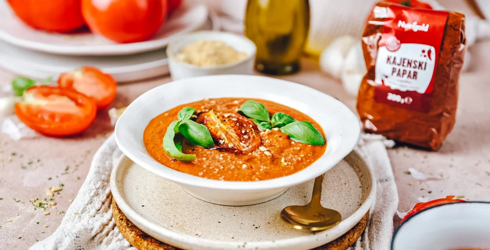 Geröstete Tomaten als Suppe