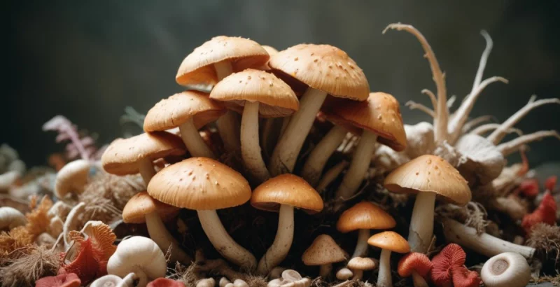 Pilze auf einem Haufen