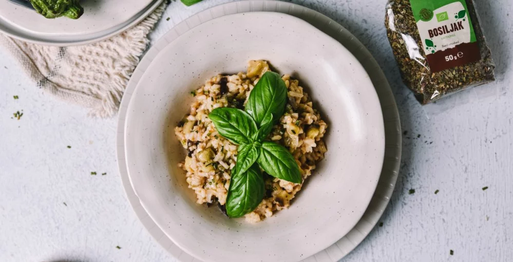 Risotto mit Aubergine