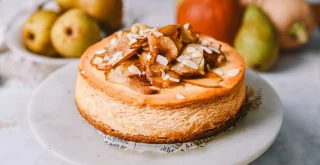 Cheesecake mit Birnen